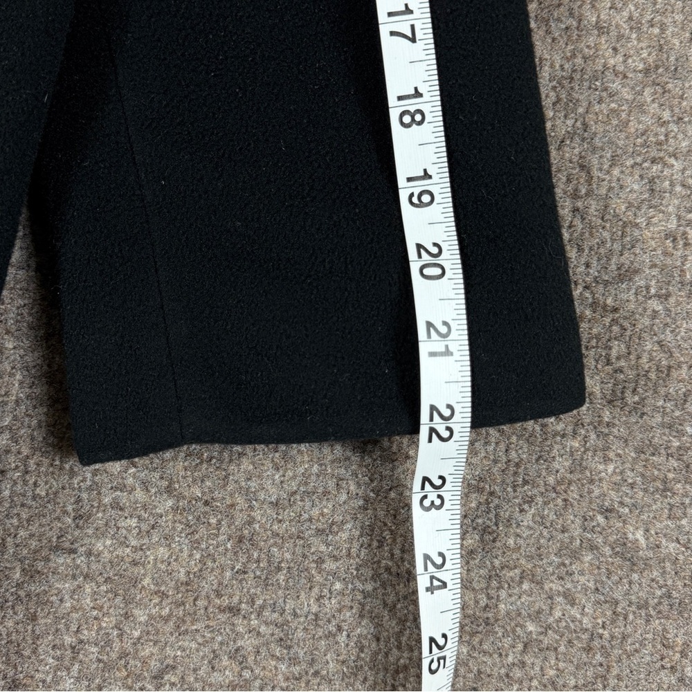 Vintage Perry Ellis Black Double Breasted Pea Coat Womens 4 Preppy Winter Jacket - Picture 8 of 14
